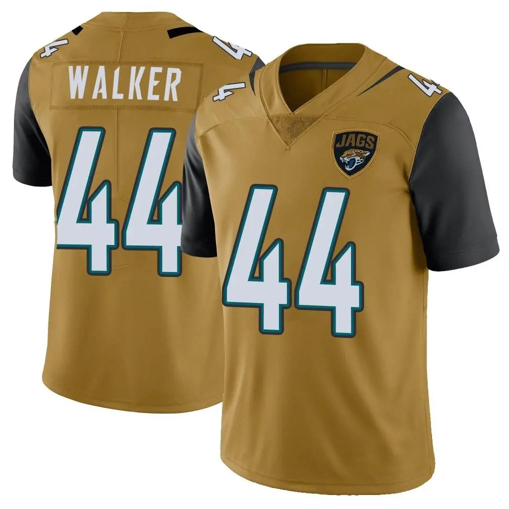 Friene J.Jaguars #44 Travon Walker Player Gold Vapor Limited Home Game Stitched Jerseys