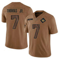 Friene J.Jaguars #7 Brian Thomas Jr. Player Brown Salute To Service Limited Stitched Jerseys