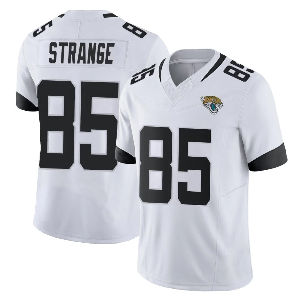 Friene J.Jaguars #85 Brenton Strange Player White Vapor F.U.S.E. Limited Home Game Stitched Jerseys