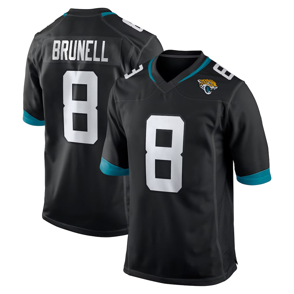 Friene J.Jaguars #8 Mark Brunell?Player Black Home Game Stitched Jerseys
