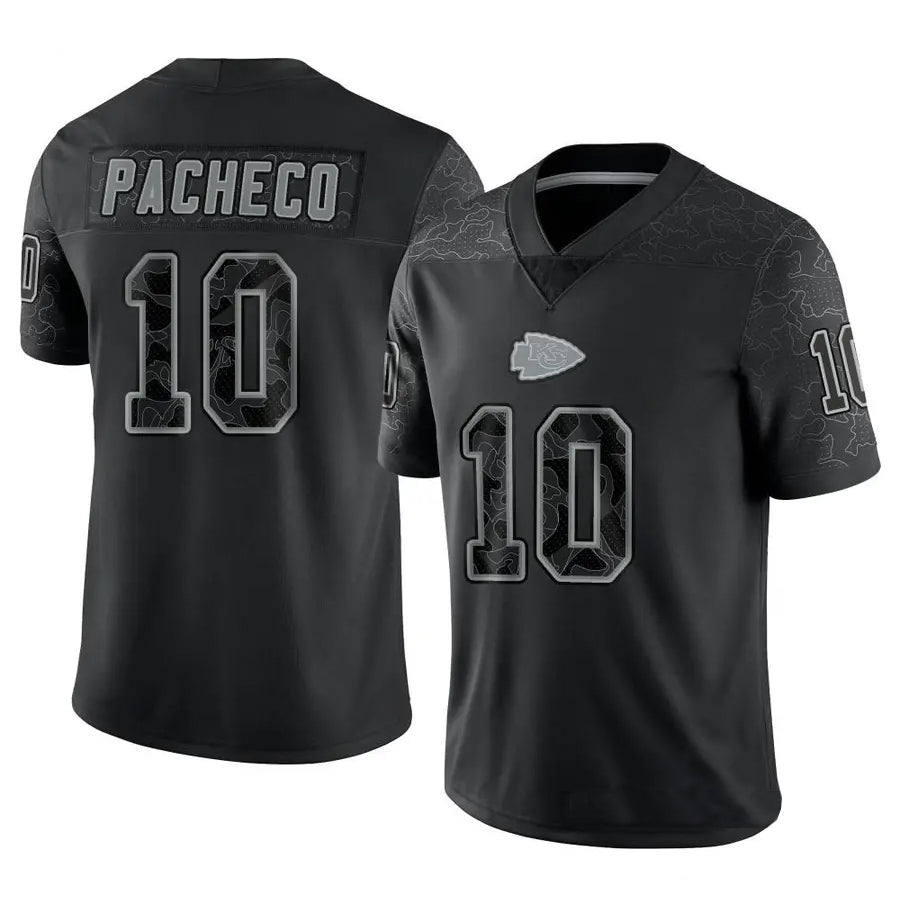 Friene KC.Chiefs #10 Isiah Pacheco Player Black RFLCTV Limited Stitched Jerseys