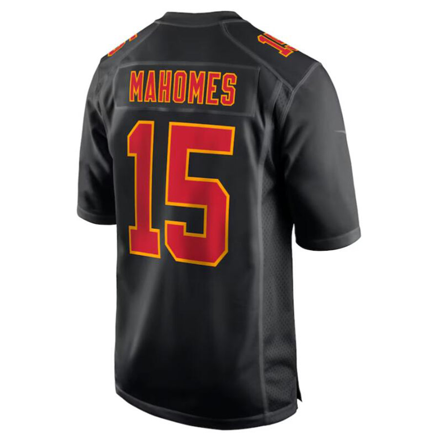 Friene KC.Chiefs #15 Patrick Mahomes Black Super Bowl LVIII Carbon Fashion Game Player Jersey American Stitched  Jerseys