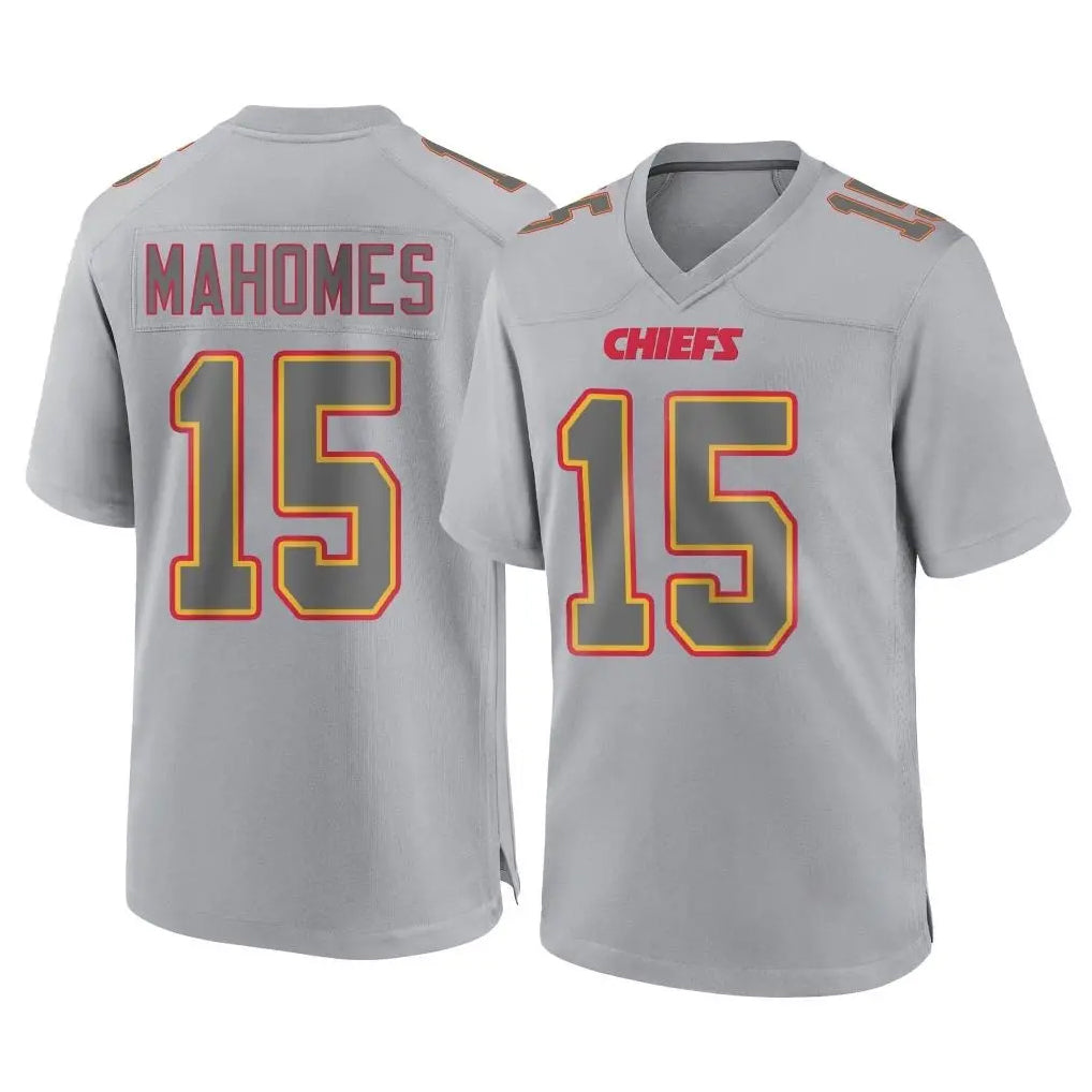 Friene KC.Chiefs #15 Patrick Mahomes Player Gray Atmosphere Fashion Game Stitched Jerseys