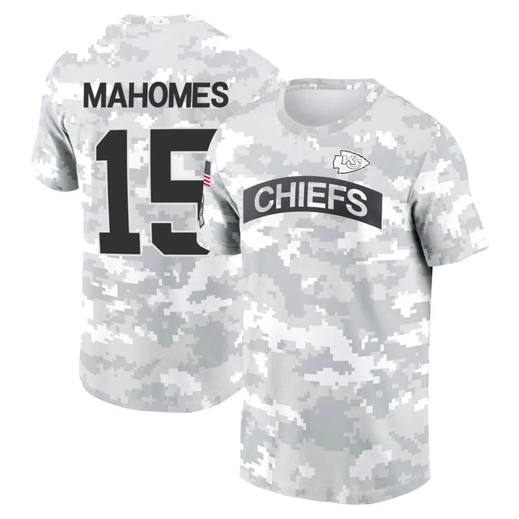 Friene KC.Chiefs #15 Patrick Mahomes Player Salute to Service Hoodies & T-Shirts Stitched Jerseys