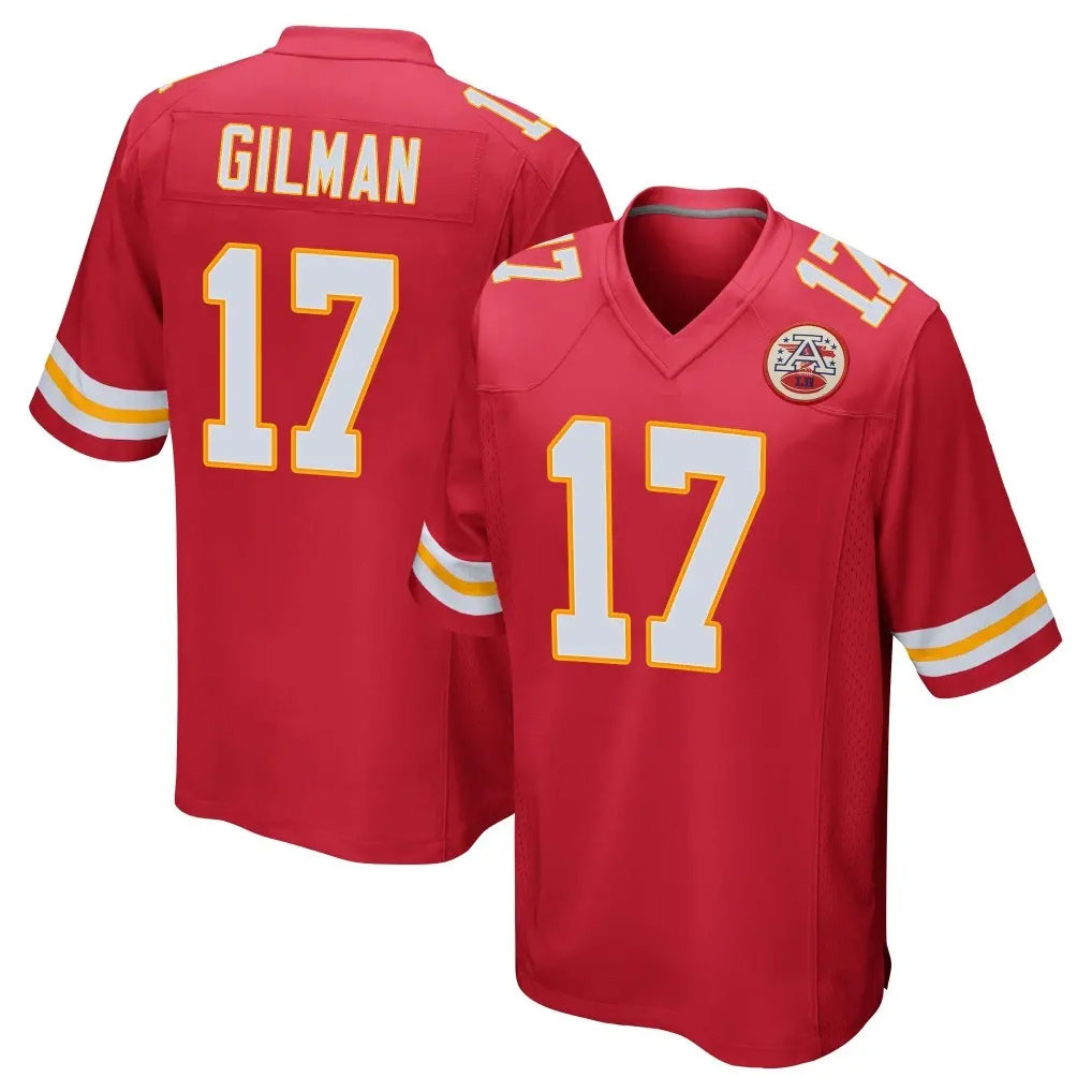 Friene KC.Chiefs #17 Alohi Gilman Player Red Home Game Stitched Jerseys