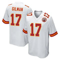 Friene KC.Chiefs #17 Alohi Gilman Player White Home Game Stitched Jerseys