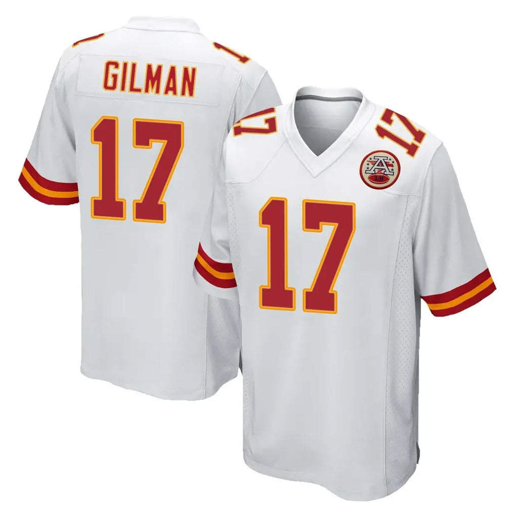Friene KC.Chiefs #17 Alohi Gilman Player White Home Game Stitched Jerseys