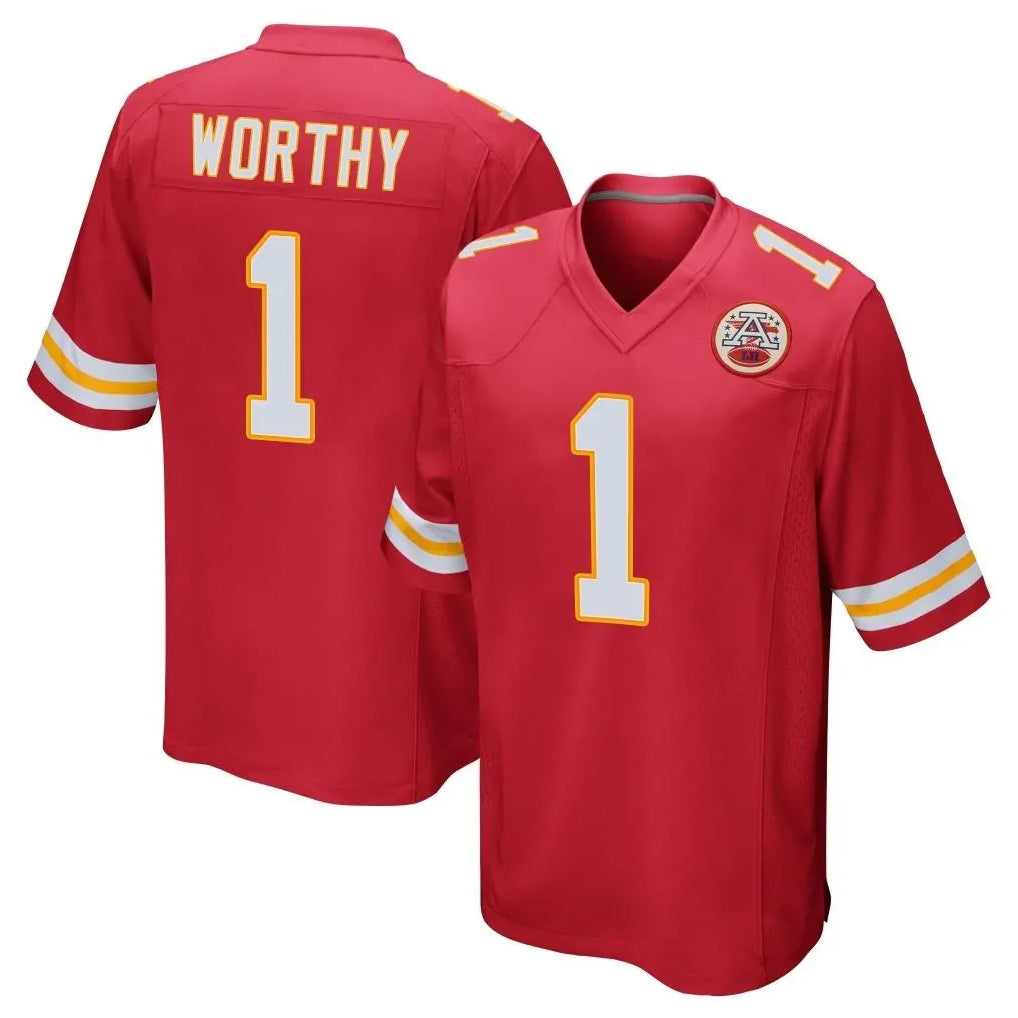 Friene KC.Chiefs #1 Xavier Worthy Player Red Home Game Stitched Jerseys