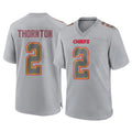 Friene KC.Chiefs #2 Tyquan Thornton Player Gray Atmosphere Fashion Game Stitched Jerseys