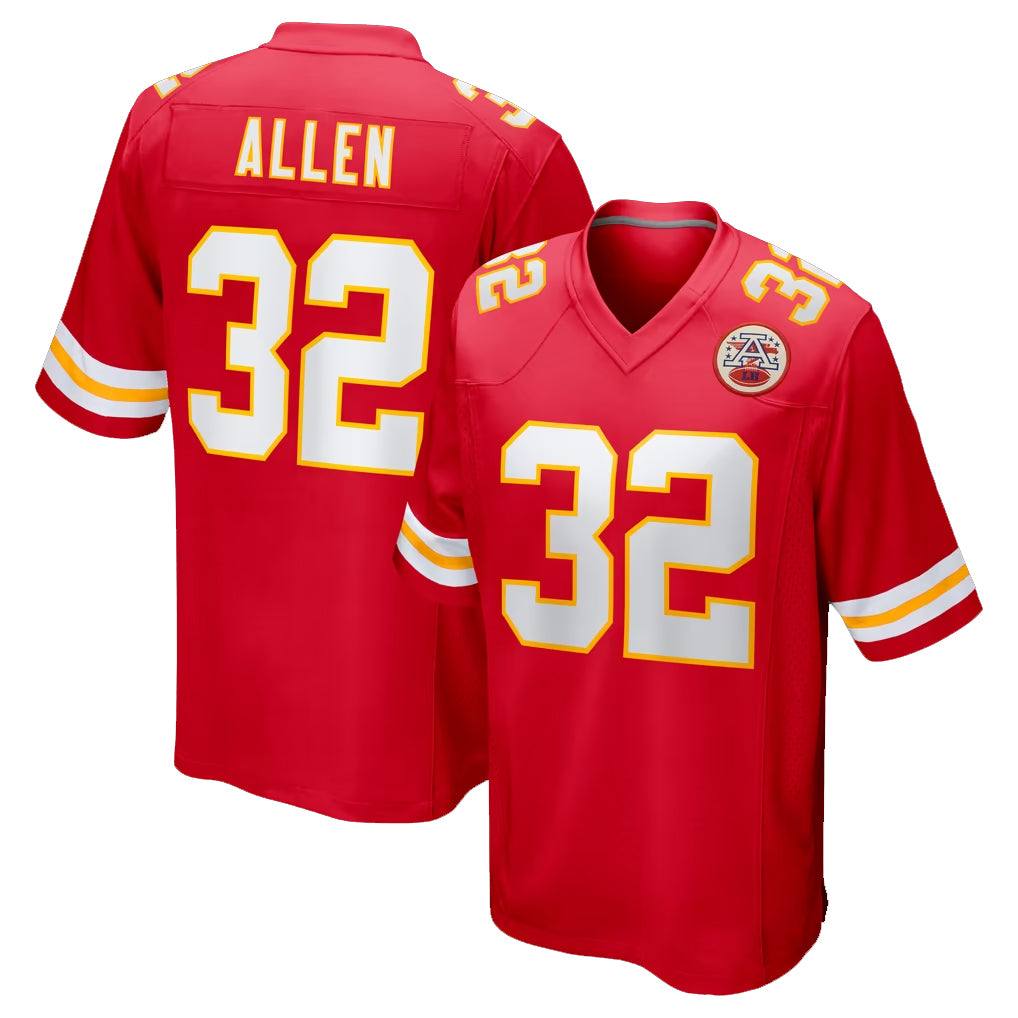 Friene KC.Chiefs #32 Marcus Allen Player Red Home Game Stitched Jerseys