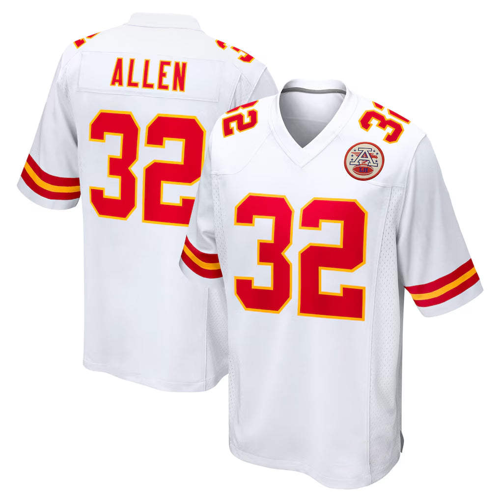 Friene KC.Chiefs #32 Marcus Allen Player White Home Game Stitched Jerseys