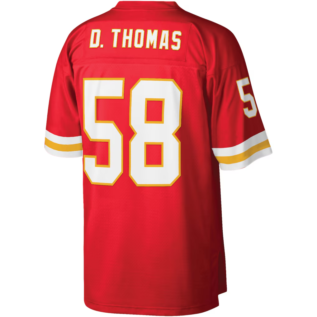 Friene KC.Chiefs #58 Derrick Thomas Mitchell & Ness Red Legacy Replica Stitched Jerseys