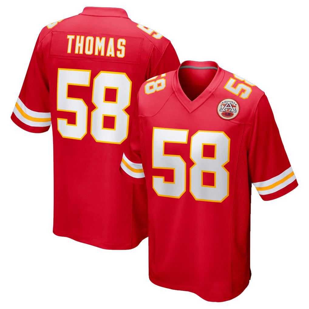 Friene KC.Chiefs #58 Derrick Thomas Player Red Home Game Stitched Jerseys