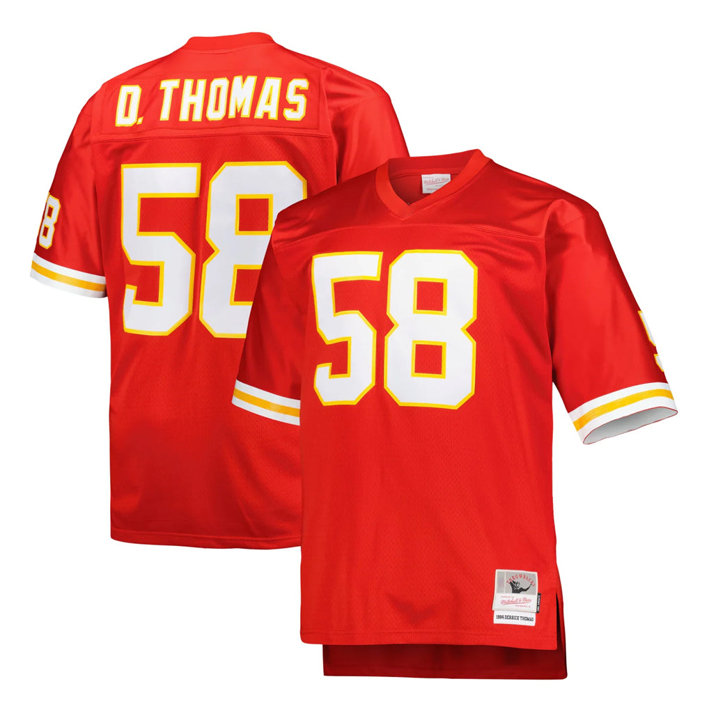 Friene KC.Chiefs #58 Derrick Thomas Player Red Mitchell & Ness 1994 Throwback Retired Stitched Jerseys