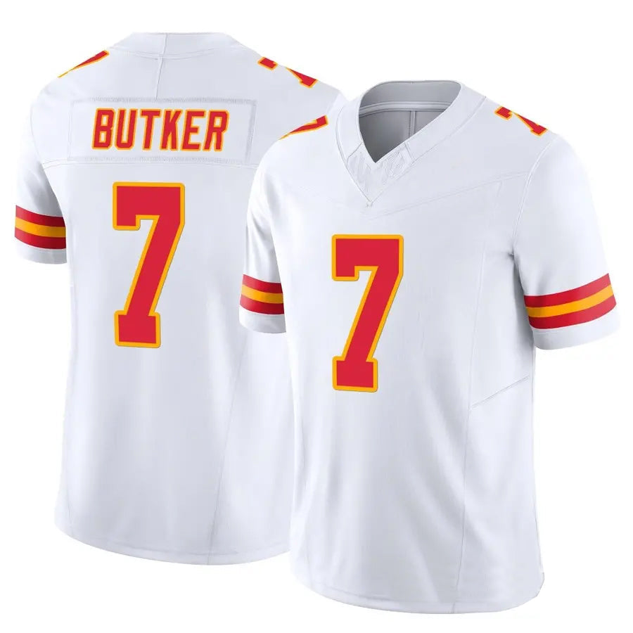 Friene KC.Chiefs #7 Harrison Butker Player White Vapor F.U.S.E. Limited Stitched Jerseys