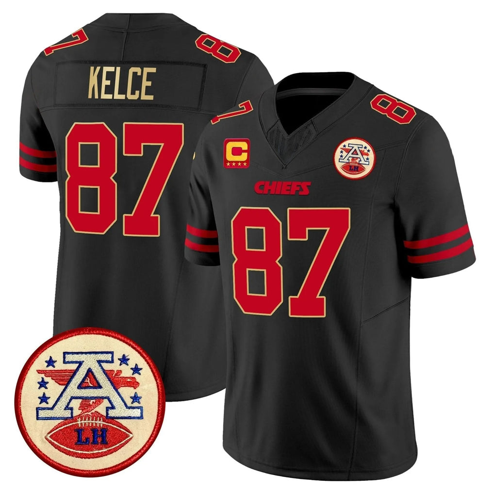 Friene KC.Chiefs #87 Travis Kelce Player Black Limited Vapor F.U.S.E. Home Game Stitched Jerseys