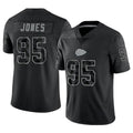 Friene KC.Chiefs #95 Chris Jones Player Black RFLCTV Limited Stitched Jerseys
