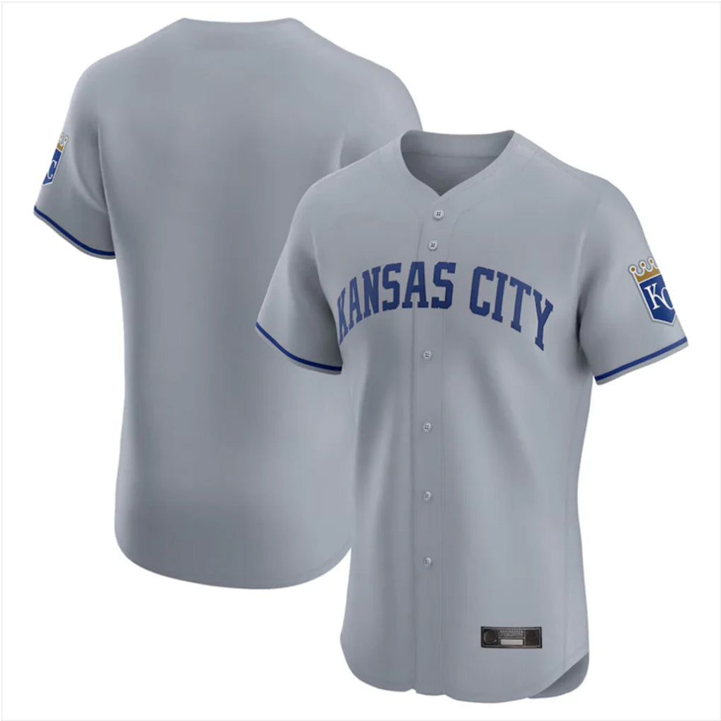 Friene KC.Royals Gray Limited Elite Home Blank Player Stitched Jerseys