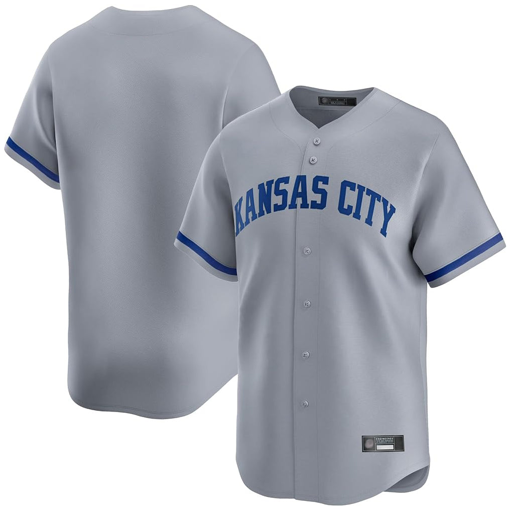 Friene KC.Royals Gray Limited Home Blank Player Stitched Jerseys