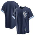 Friene KC.Royals Navy City Connect Home Game Blank Player Stitched Jerseys