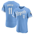 Friene KC.Royals #11 Maikel Garcia Player Light Blue Alt Limited Elite Home Stitched Jerseys