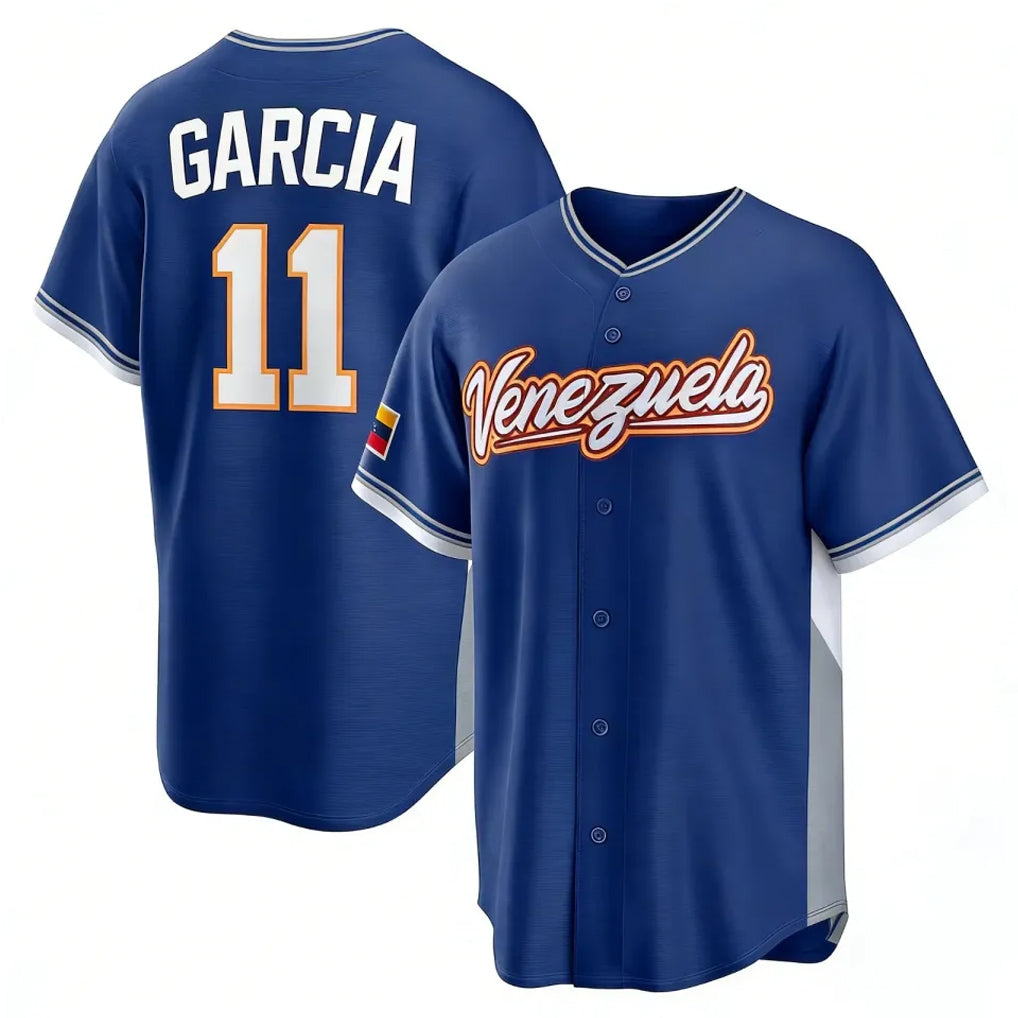 Friene KC.Royals #11 Maikel Garcia Player Navy 2026 World Classic Home Stitched Jerseys
