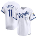 Friene KC.Royals #11 Maikel Garcia Player White Alt Limited Home Stitched Jerseys