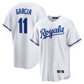 Friene KC.Royals #11 Maikel Garcia Player White Home Game Stitched Jerseys