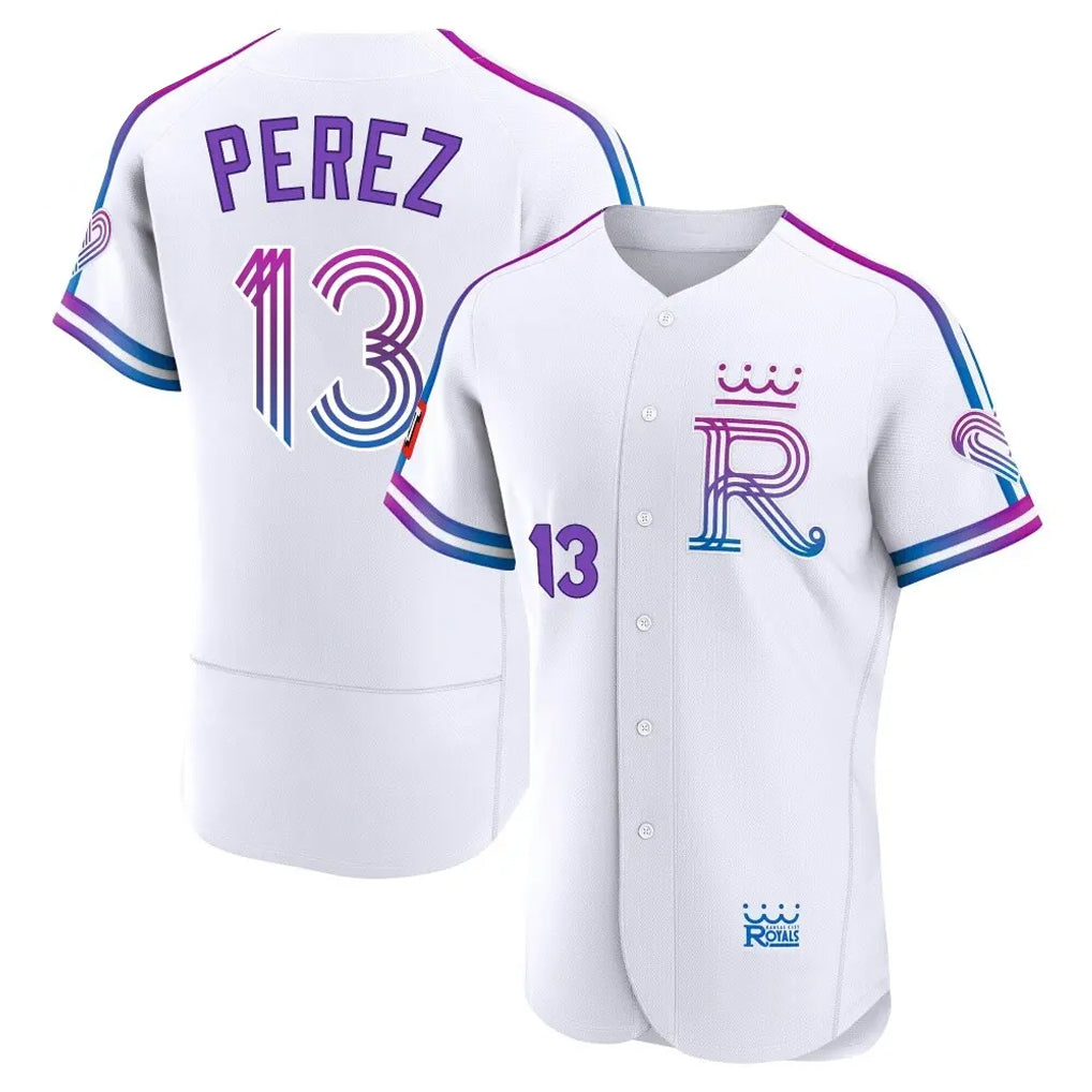 Friene KC.Royals #13 Salvador Perez Player White 2026 City Connect Limited Elite Home Stitched Jerseys