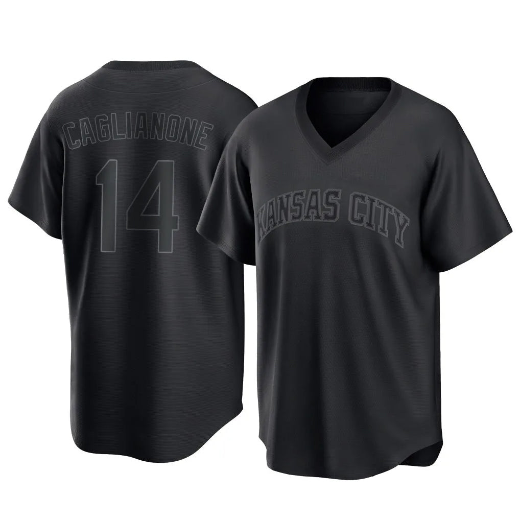 Friene KC.Royals #14 Jac Caglianone Player Black Fashion Game Stitched Jerseys