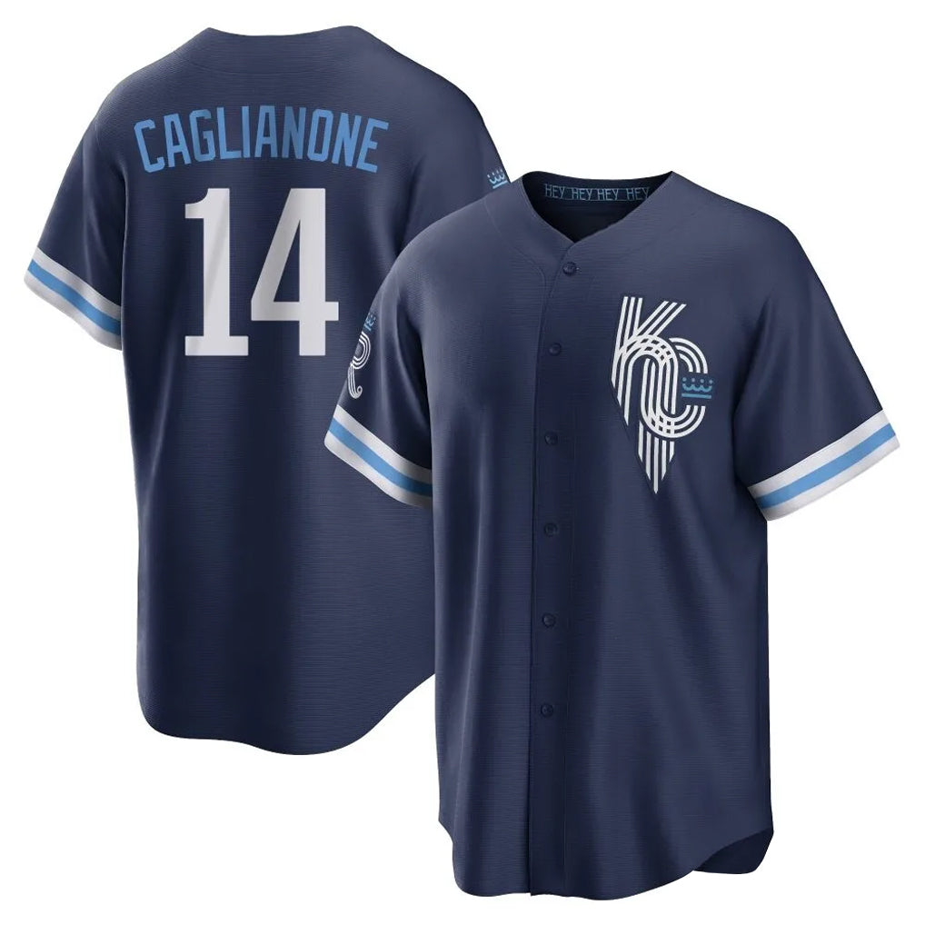 Friene KC.Royals #14 Jac Caglianone Player Navy City Connect Home Game Stitched Jerseys