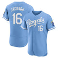 Friene KC.Royals #16 Bo Jackson Player Light Blue Alt Limited Elite Home Stitched Jerseys