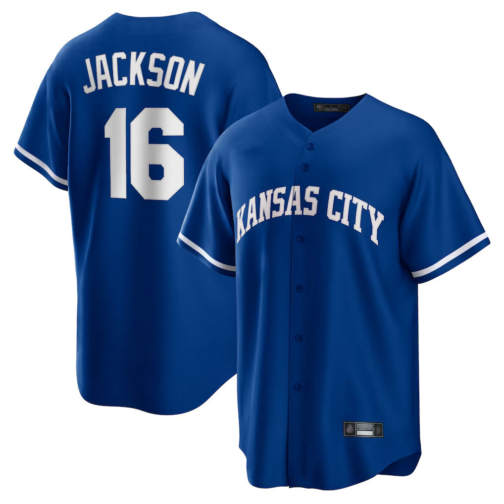 Friene KC.Royals #16 Bo Jackson Player Royal Game Home Stitched Jerseys