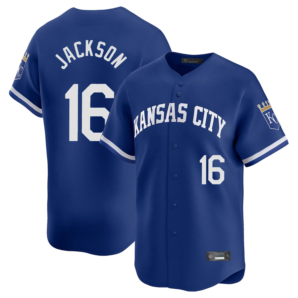 Friene KC.Royals #16 Bo Jackson Player Royal Limited Home Stitched Jerseys