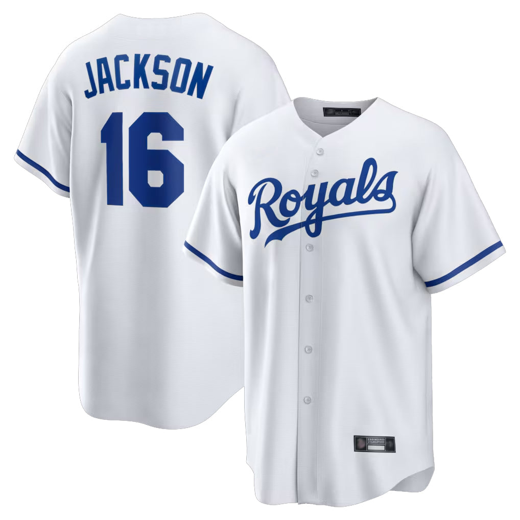Friene KC.Royals #16 Bo Jackson Player White Home Game Stitched Jerseys