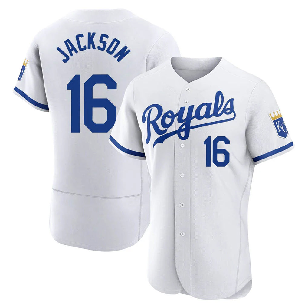 Friene KC.Royals #16 Bo Jackson Player White Limited Elite Home Game Stitched Jerseys