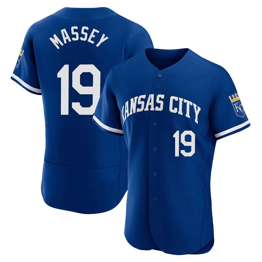 Friene KC.Royals #19 Michael Massey Player Royal City Connect Limited Elite Home Game Stitched Jerseys