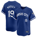 Friene KC.Royals #19 Michael Massey Player Royal Limited Home Stitched Jerseys