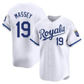 Friene KC.Royals #19 Michael Massey Player White Alt Limited Home Stitched Jerseys