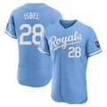 Friene KC.Royals #28 Kyle Isbel Player Light Blue Alt Limited Elite Home Stitched Jerseys
