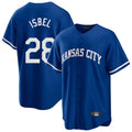 Friene KC.Royals #28 Kyle Isbel Player Royal Game Home Stitched Jerseys