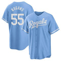 Friene KC.Royals #55 Cole Ragans Player Light Blue Home Game Stitched Jerseys