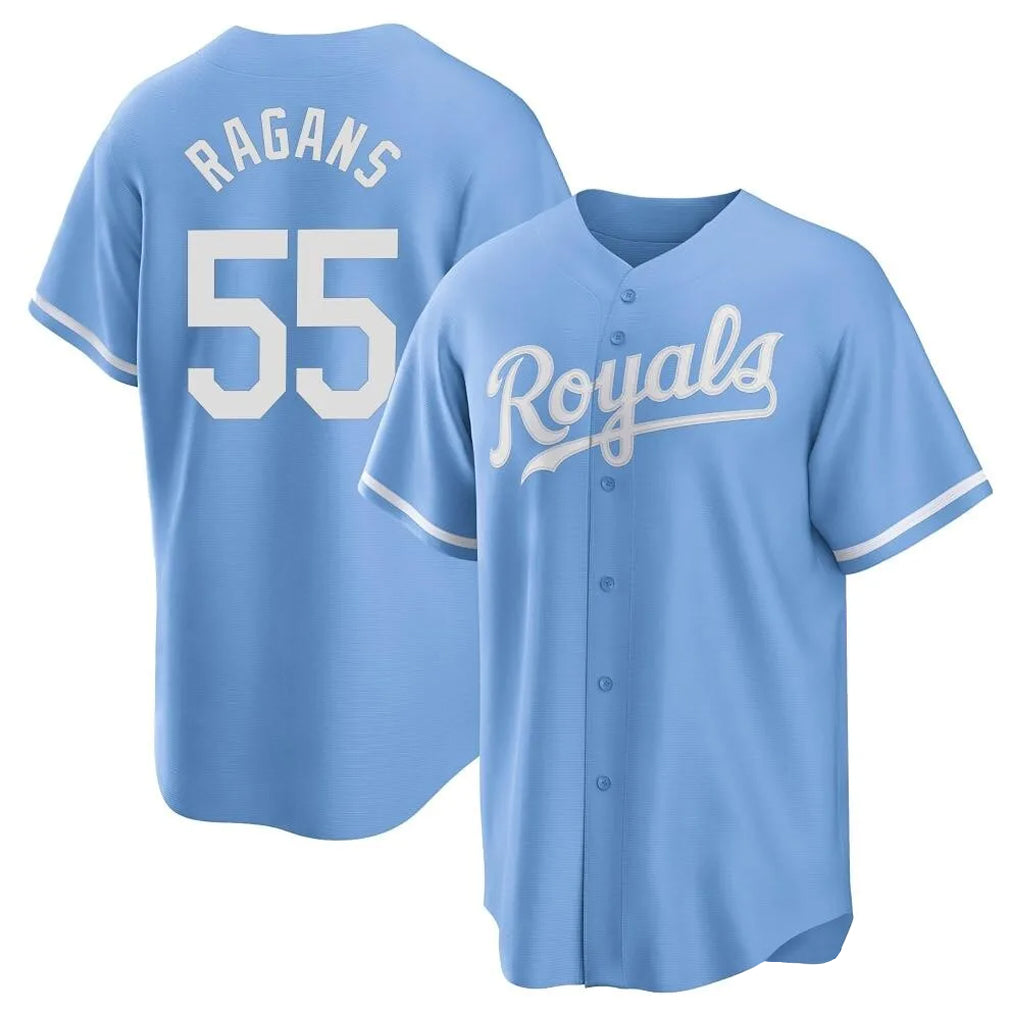 Friene KC.Royals #55 Cole Ragans Player Light Blue Home Game Stitched Jerseys
