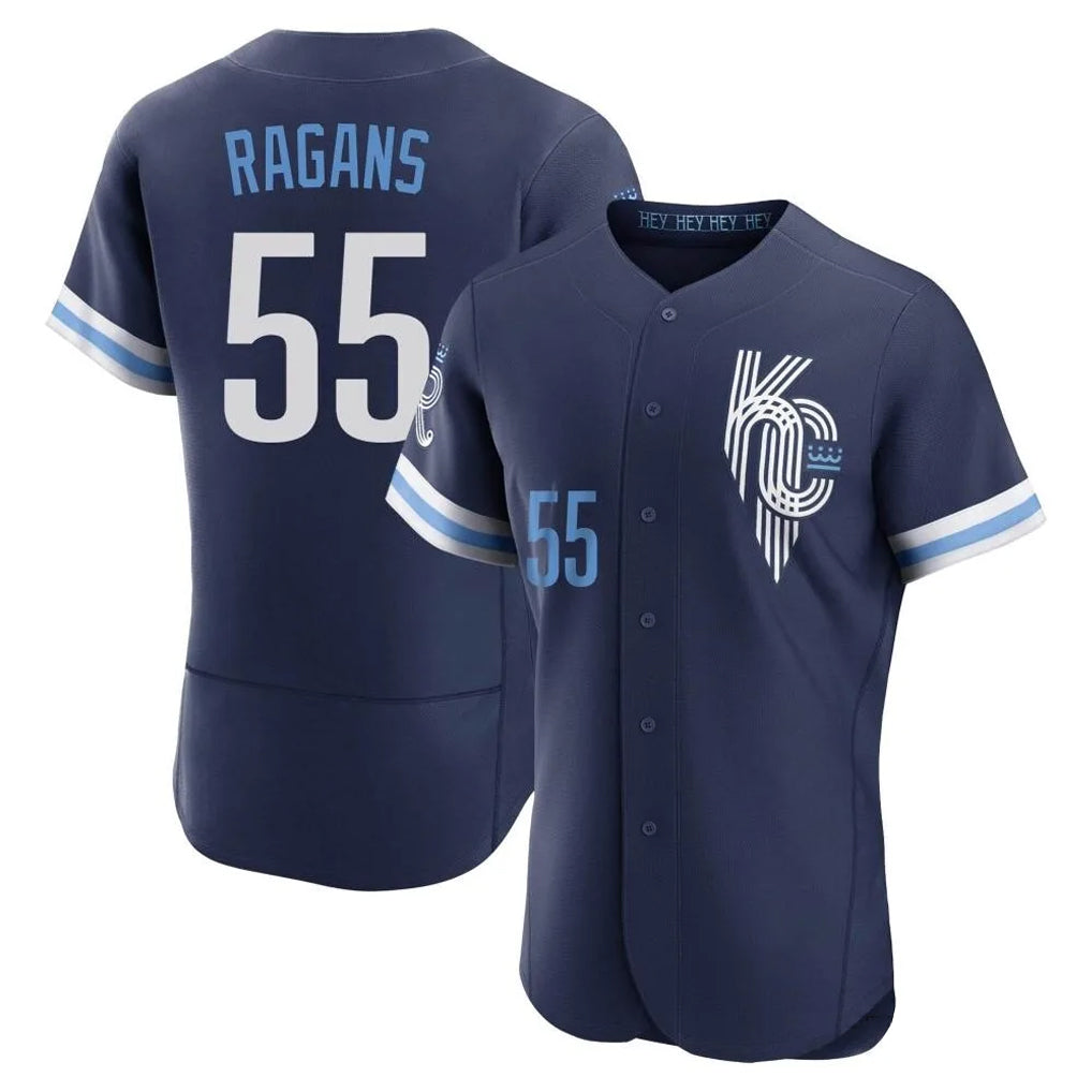 Friene KC.Royals #55 Cole Ragans Player Navy City Connect Limited Elite Home Stitched Jerseys
