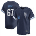 Friene KC.Royals #67 Seth Lugo Player Navy City Connect Limited Home Stitched Jerseys