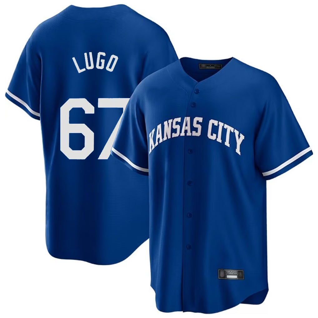 Friene KC.Royals #67 Seth Lugo Player Royal Game Home Stitched Jerseys