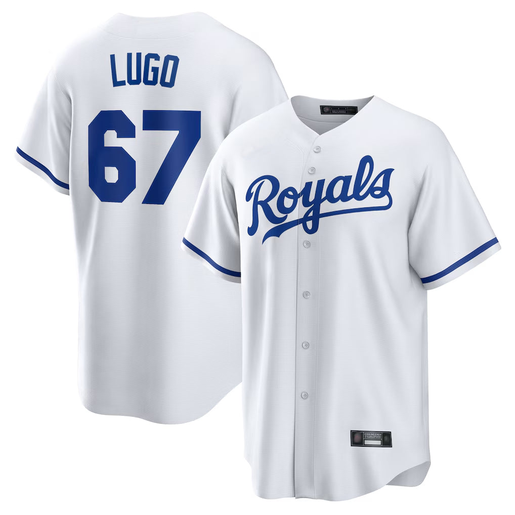 Friene KC.Royals #67 Seth Lugo Player White Home Game Stitched Jerseys