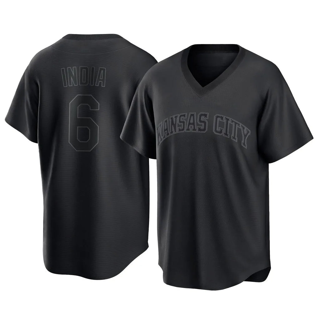Friene KC.Royals #6 Jonathan India Player Black Fashion Game Stitched Jerseys