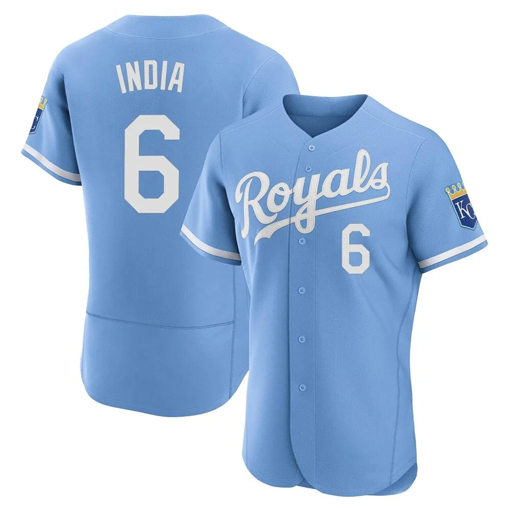 Friene KC.Royals #6 Jonathan India Player Light Blue Alt Limited Elite Home Stitched Jerseys