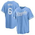 Friene KC.Royals #6 Jonathan India Player Light Blue Home Game Stitched Jerseys